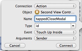 new action in Xcode