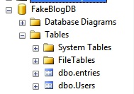 Fake Blog DB