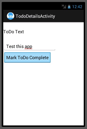 todos - marking items complete